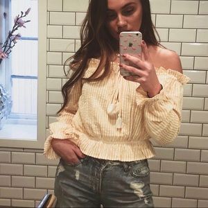 Over the shoulder yellow top
